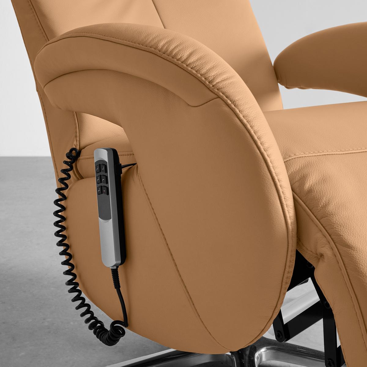 Relaxsessel Sitting 2 Fango - Chromfarben/Fango, MODERN, Leder (70/111/80cm) - Premium Living