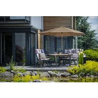 Sonnenschirm Alu Wood Ultra Eschefarben/Greige ca. 350cm - Greige/Eschefarben, Basics, Textil/Metall (350/350cm) - Doppler