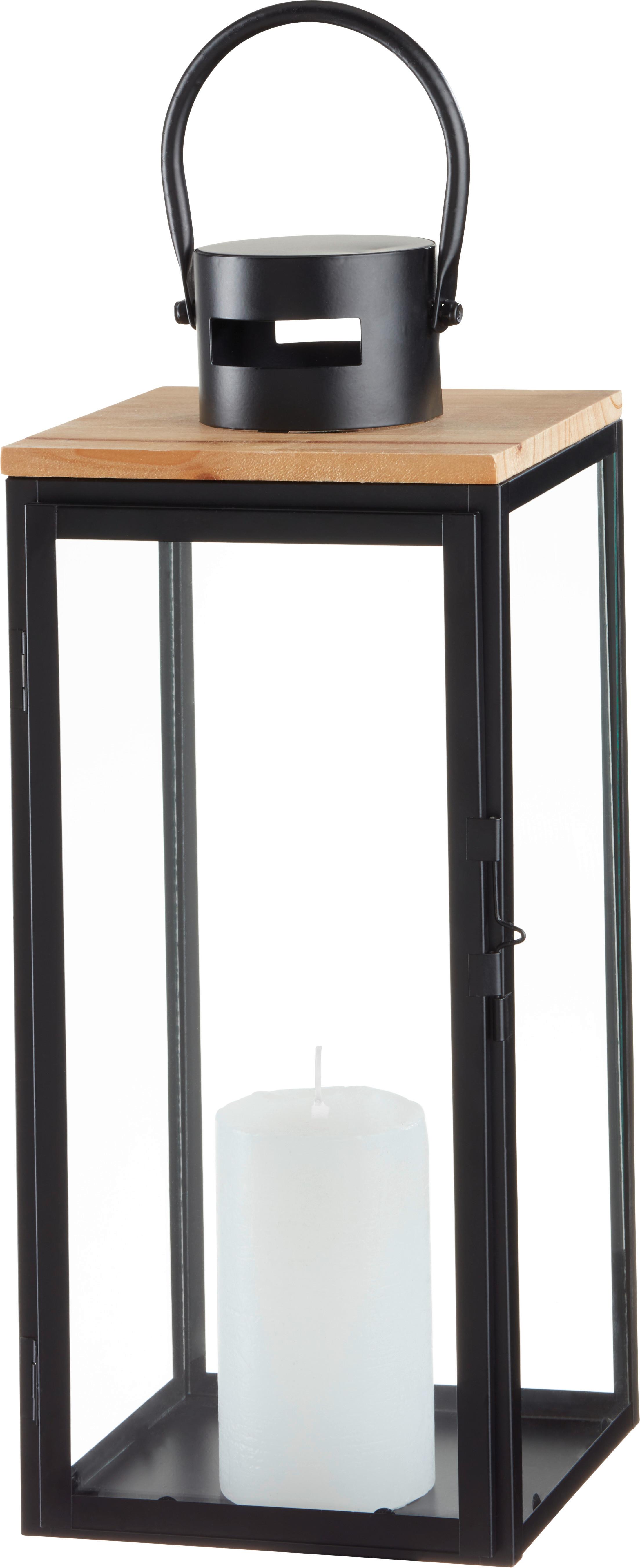 LYKTA PURE - svart, metall/trämaterial (16/39,5/17cm) - Premium Living