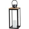 LYKTA PURE - svart, metall/trämaterial (16/39,5/17cm) - Premium Living