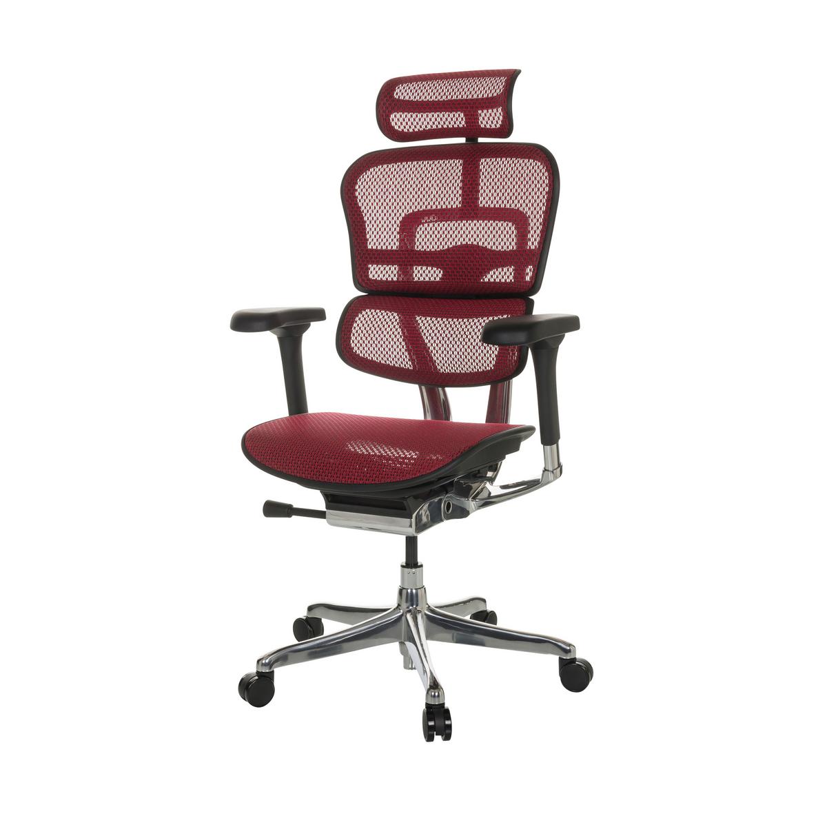 Pisarniški Stol Ergohuman I, Rdeča - rdeča/srebrne barve, Basics, kovina/umetna masa (69/119-144/65cm) - MID.YOU