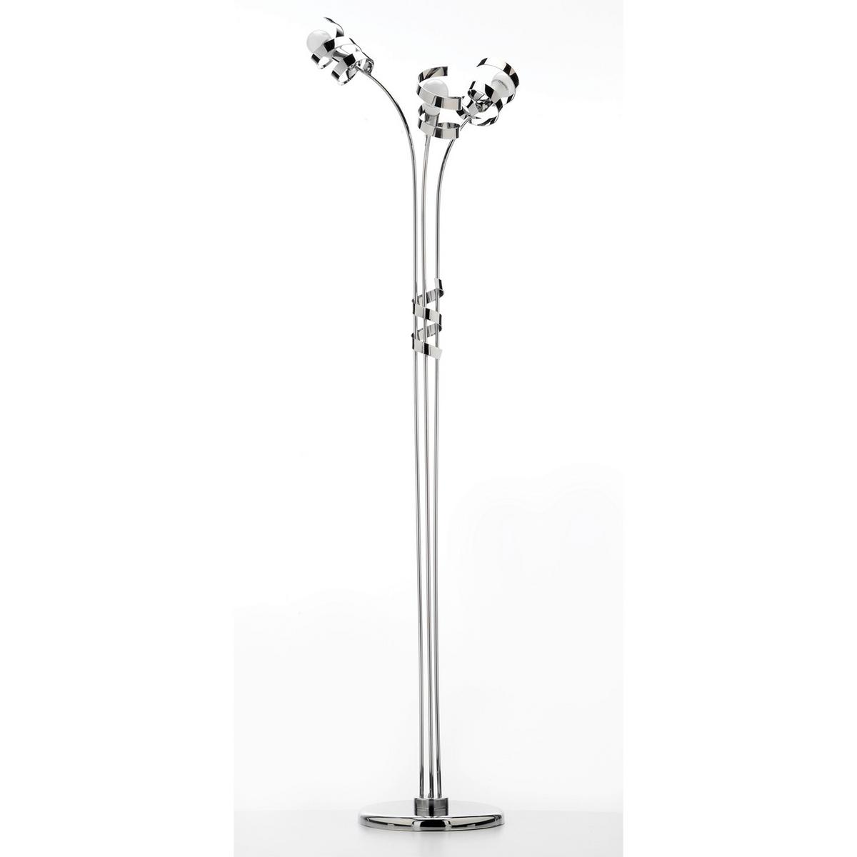Stehleuchte Zoe Cromo Chromfarben max. 6 Watt - Chromfarben, Design, Metall (55/190cm)