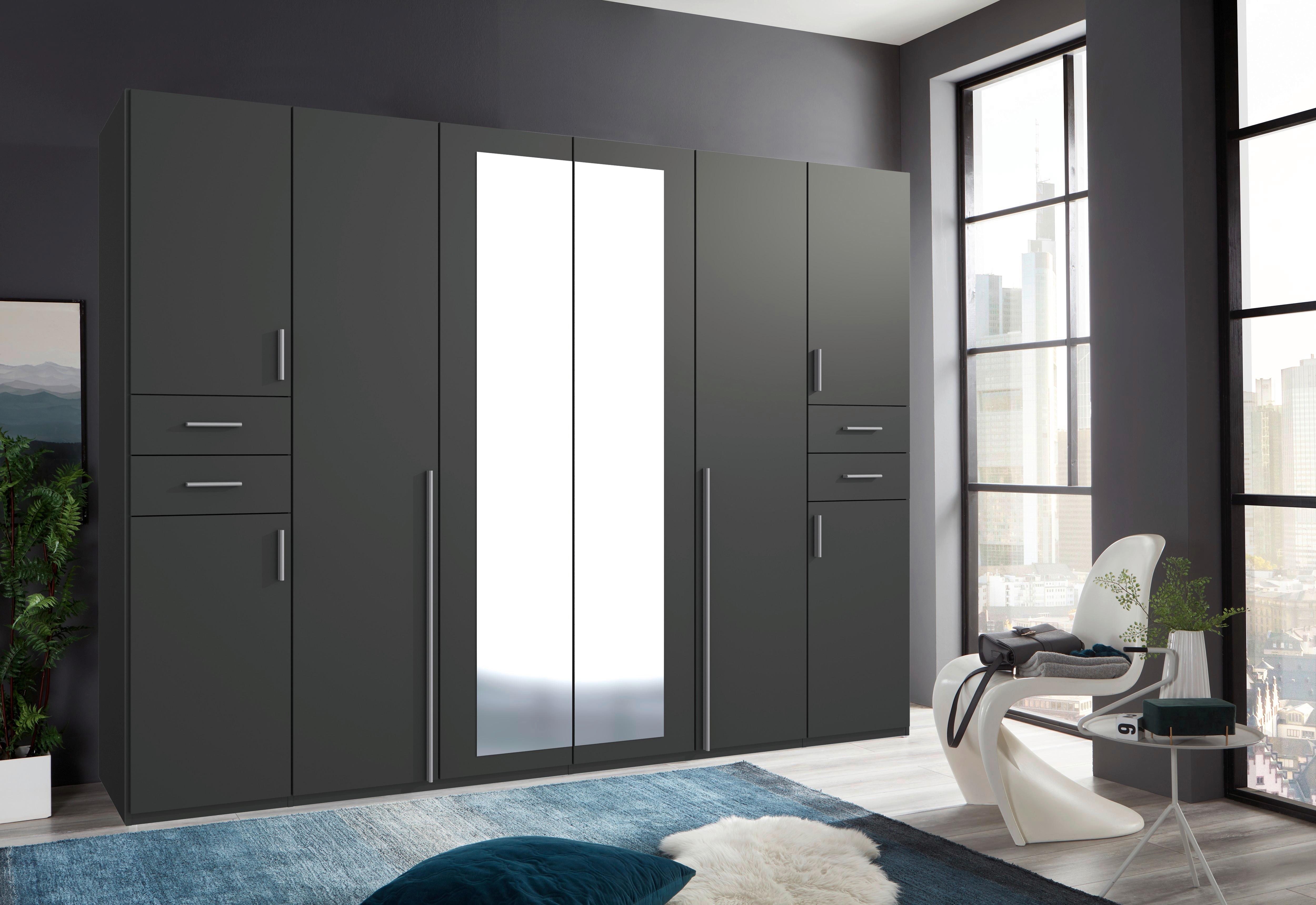 Ormar S Klasičnim Vratima Vegas - bijela/siva, Basics, drvni materijal (270/208/58cm) - Modern Living