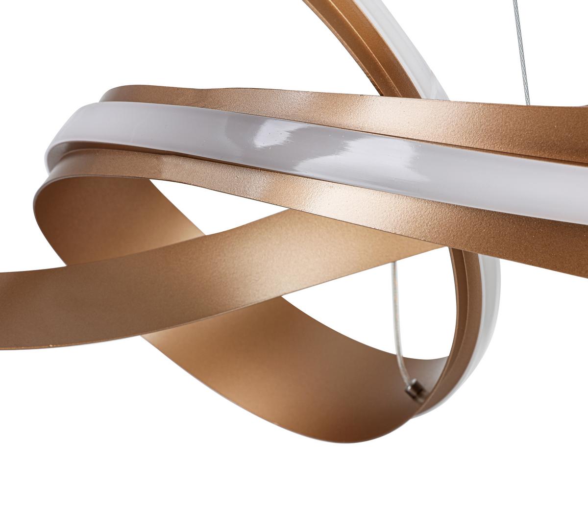 LED-Hängeleuchte Elisa Cappuccino max. 36 Watt - Cappuccino, MODERN, Kunststoff/Metall (52/120cm) - Mömax