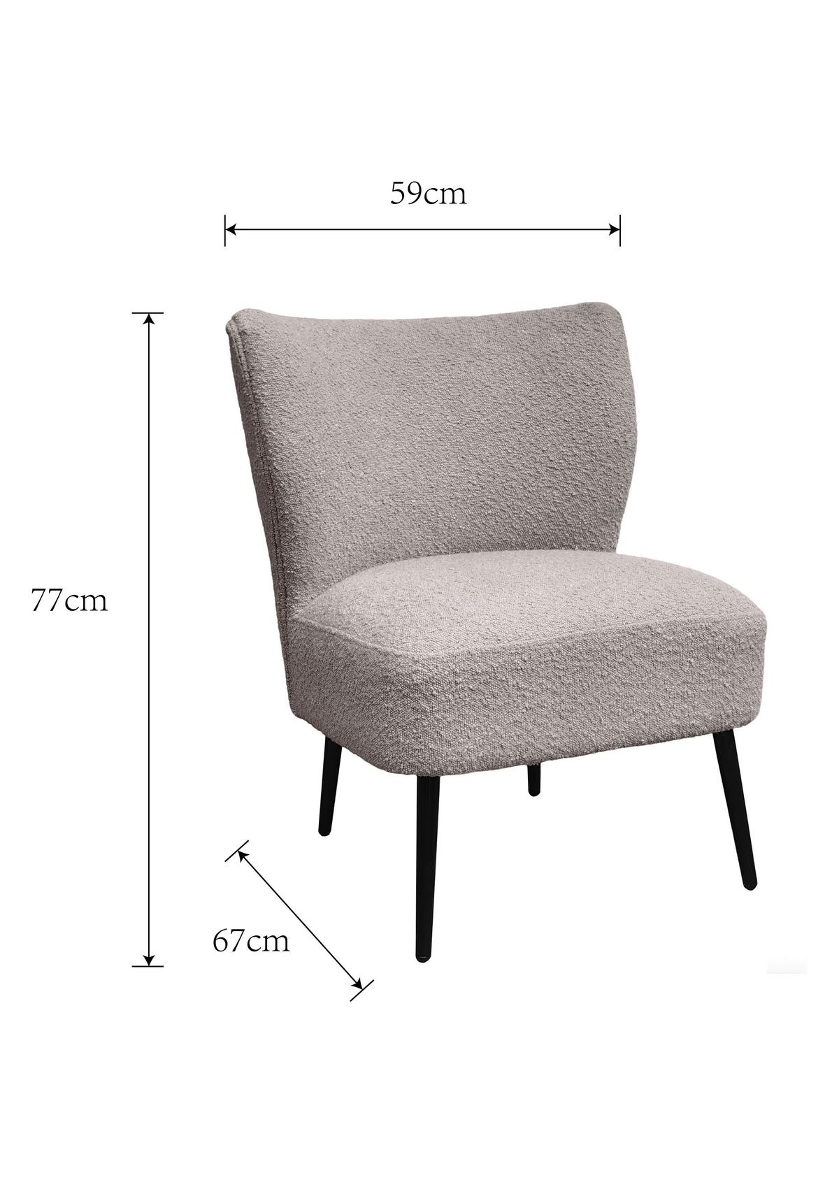 Fotelja Tessa - siva/crna, Moderno, drvo/metal (59/77/67cm) - Mömax
