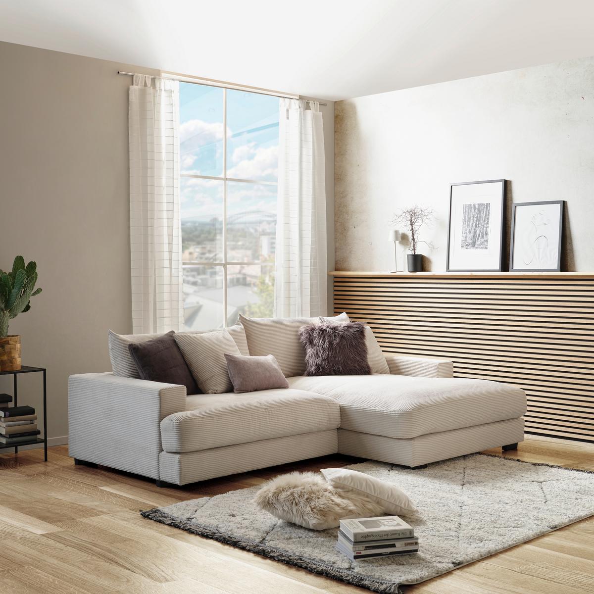 Coltar PELLE - bej, Modern, textil (265/180cm)