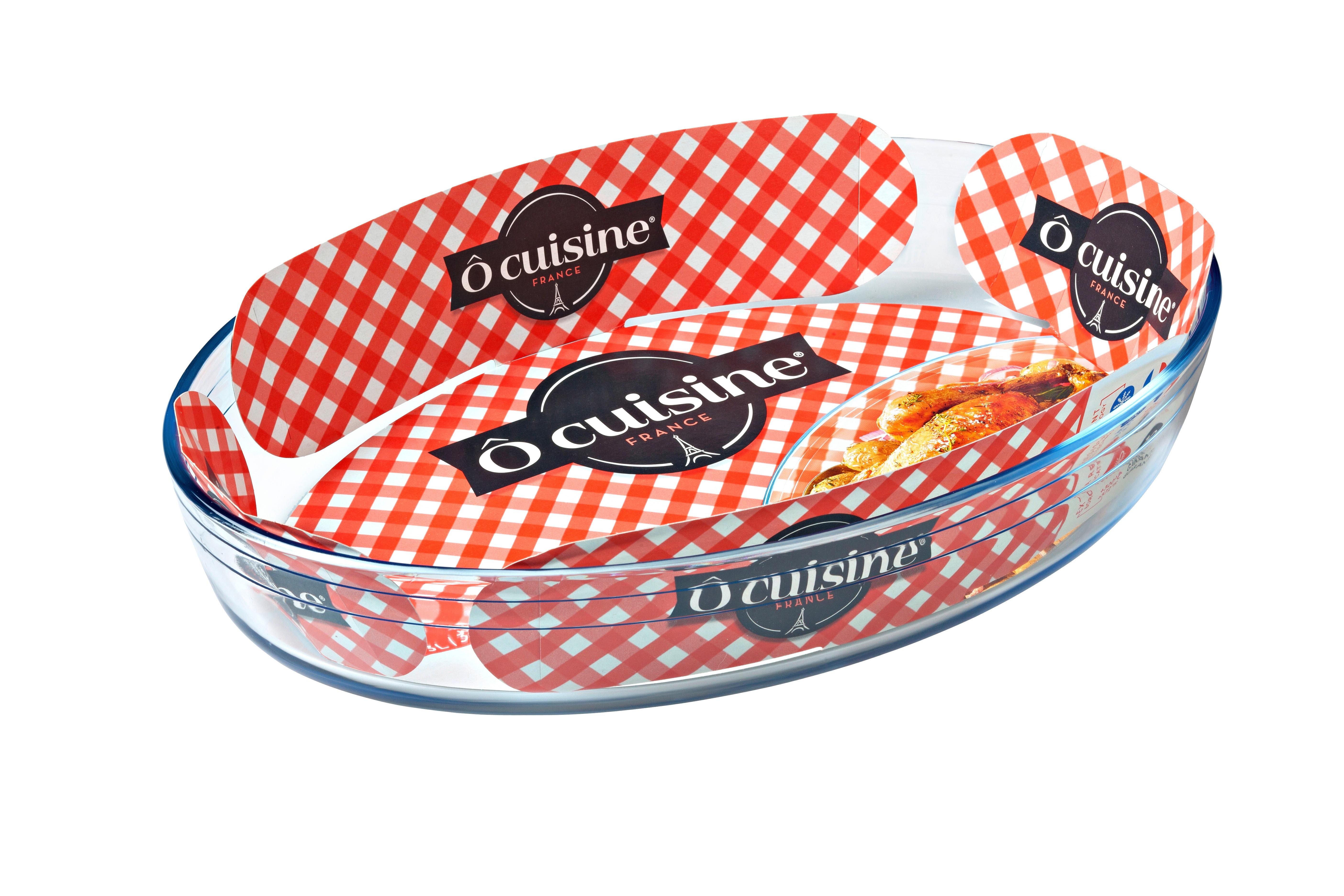 Hőálló Sütőtál Ocuisine - átlátszó, Üveg (4l)
