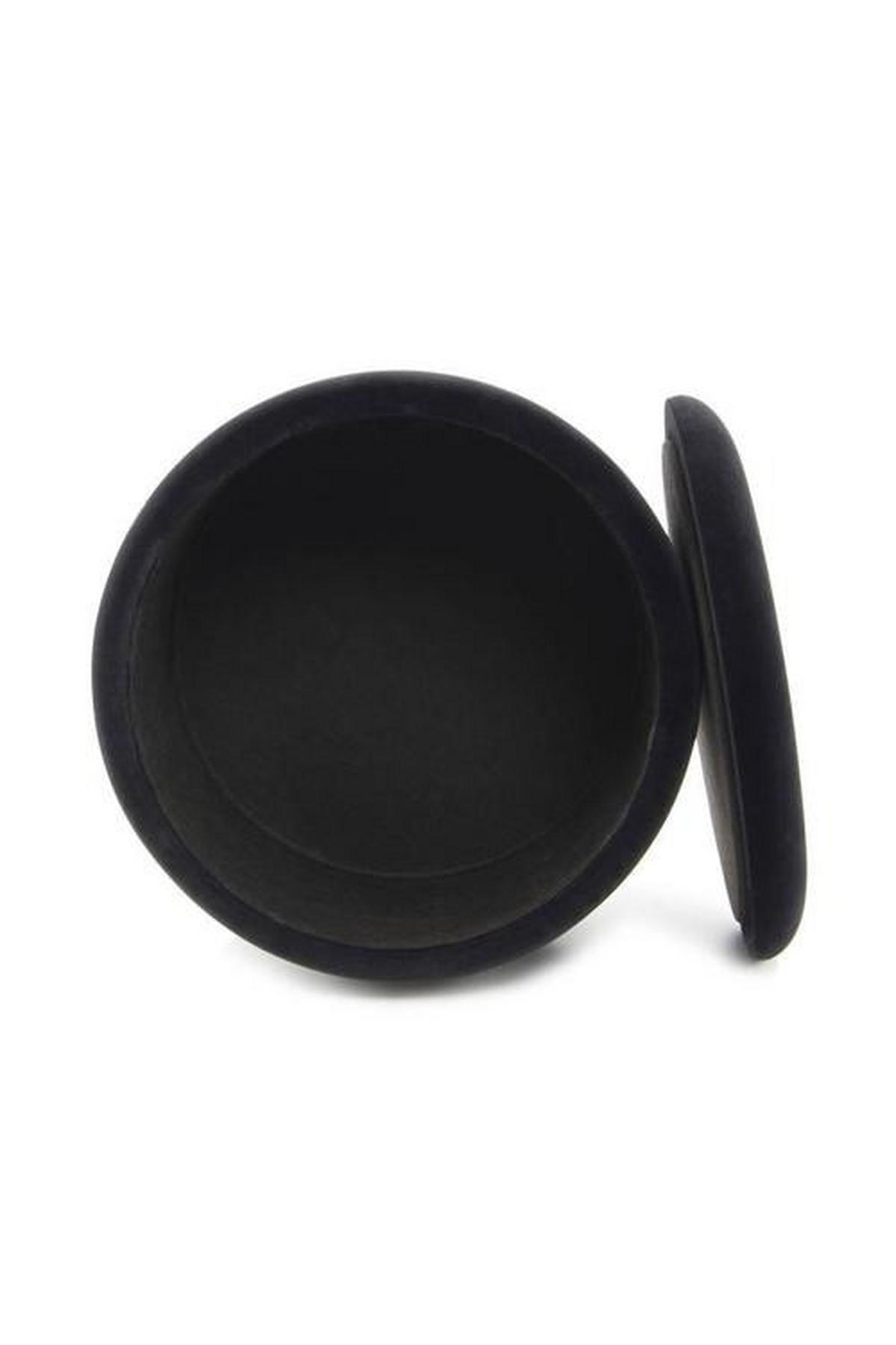 HOCKER Hocker rund in Schwarz - Silberfarben/Schwarz, Basics, Holzwerkstoff/Kunststoff (37,5/41/37,5cm) - Kayoom