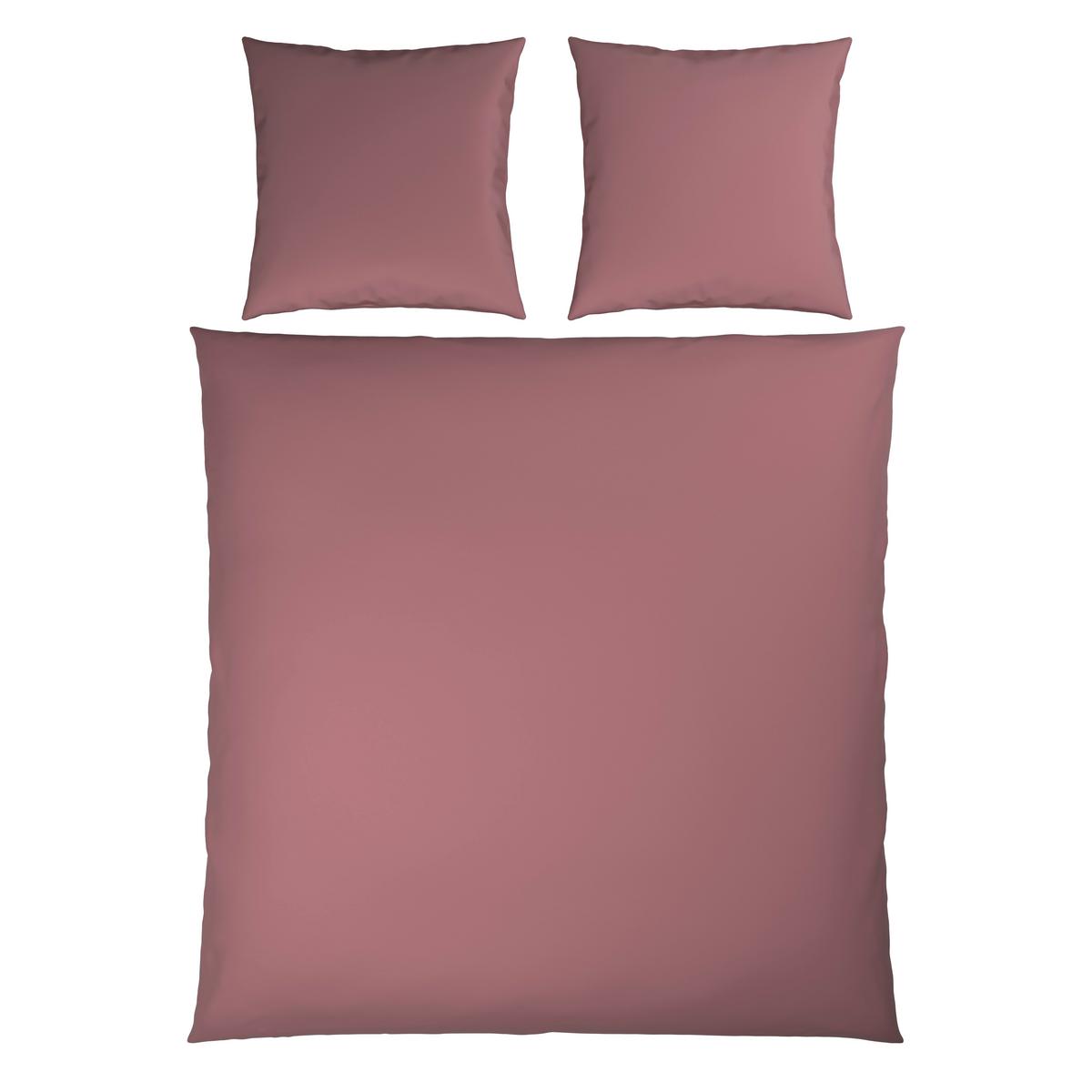 Bettwäsche Xenia Uni XXL Mauve ca. 200x200cm - Mauve, MODERN, Textil (200/200cm) - Premium Living