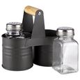 Salz- und Pfefferstreuer Indy aus Glas - Klar/Schwarz, MODERN, Glas/Metall (13/6,5/13cm) Salz- und Pfefferstreuer Indy aus Glas - Klar/Schwarz, MODERN, Glas/Metall (13/6,5/13cm)