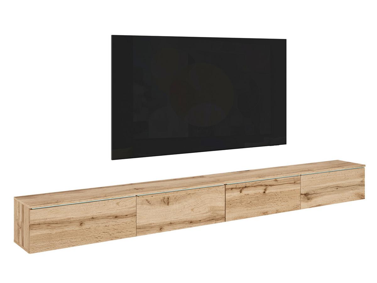 Nizka Omarica D 300, Barva Hrasta, Osvetlitev - hrast wotan/siva, Basics, umetna masa/leseni material (300/32/33cm) - P & B