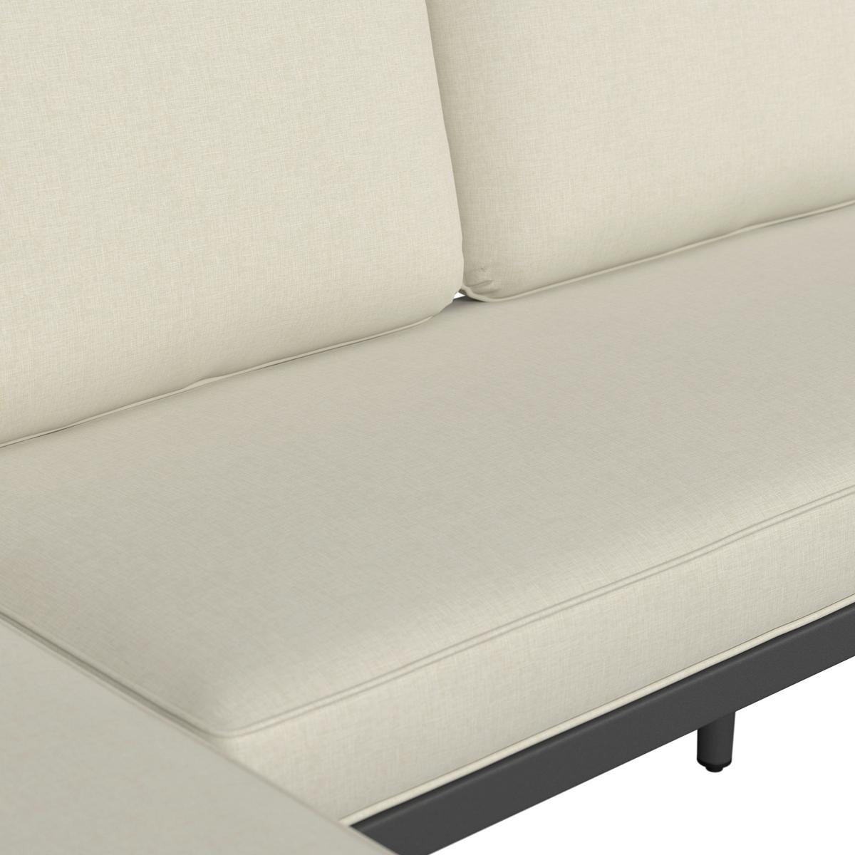 Kerti Garnitúra Sallie - világosszürke/natúr színű, Modern, fa/fém - Bessagi Garden