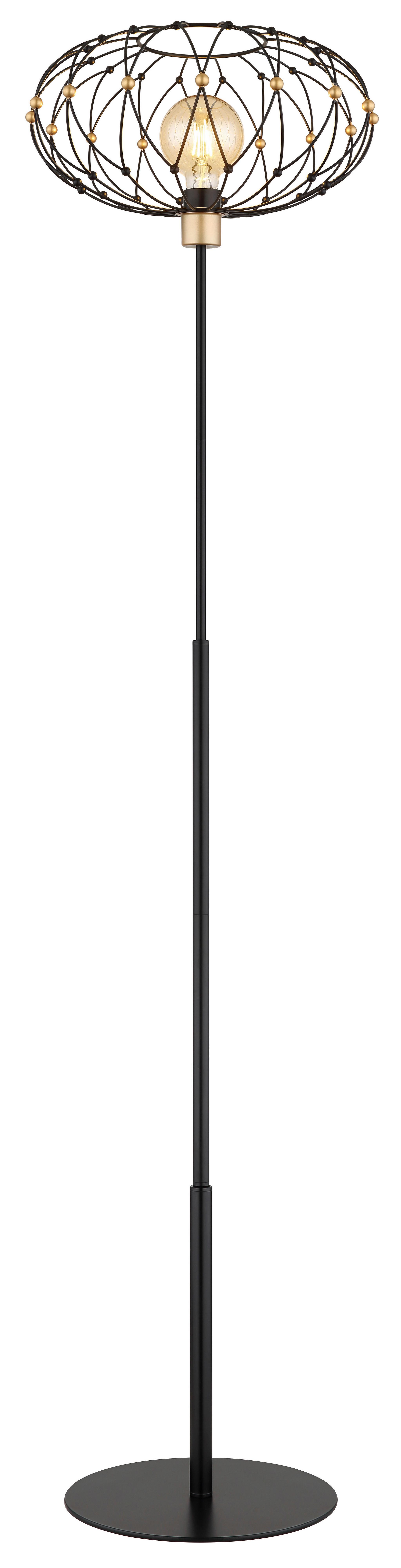 STEHLEUCHTE 15966S GREYS - Goldfarben/Schwarz, Design, Kunststoff/Metall (40/162cm) - Globo