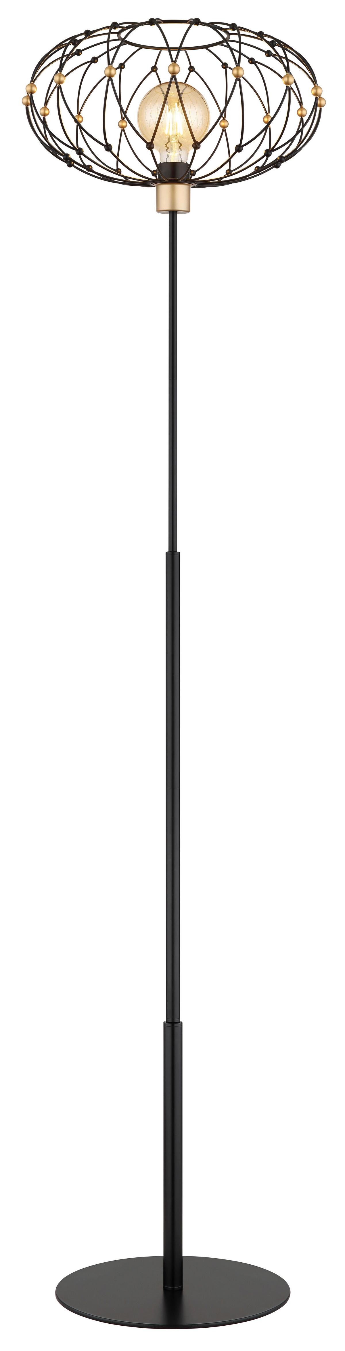 STEHLEUCHTE 15966S GREYS - Goldfarben/Schwarz, Design, Kunststoff/Metall (40/162cm) - Globo