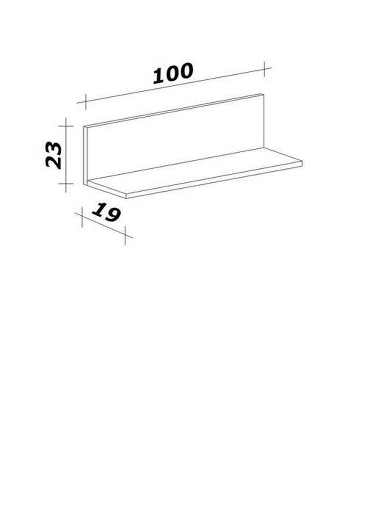 Wandboard Cara ca. 100x23x19 cm Eiche Artisan - Eiche Artisan, KONVENTIONELL, Holzwerkstoff (100/22,8/18,6cm) - FlexWell