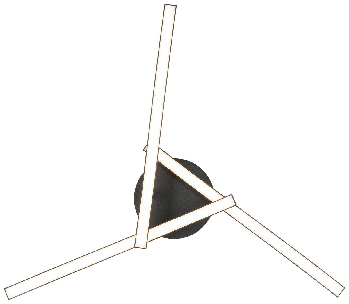 LED-Deckenleuchte Ito in Schwarz max. 18 Watt - Schwarz, MODERN, Kunststoff/Metall (56/56/11cm) - Mömax