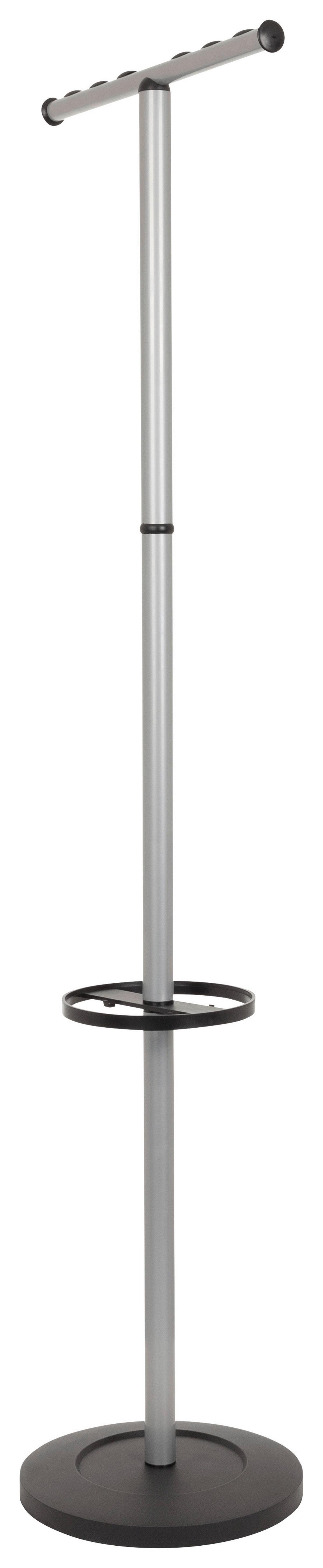 Garderobni Obešalnik Space I, Črna, Srebrna - srebrne barve/črna, Moderno, kamen/kovina (49/172/35cm) - MID.YOU