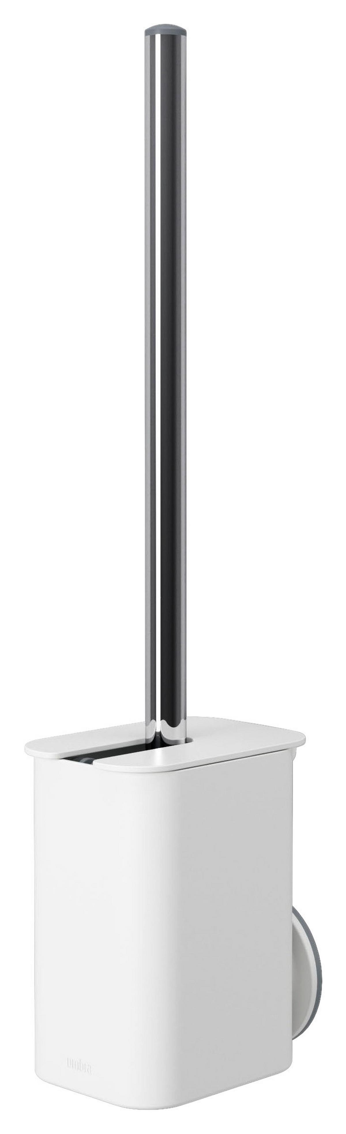 Perie WC Easy - culoare aluminiu, Modern, plastic/metal (8,3/11,4/42,5cm) - Premium Living