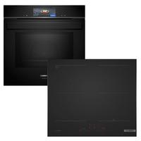 Backofenset HBDMATTBK2 - Schwarz, MODERN, Glas/Metall (80cm) - Bosch