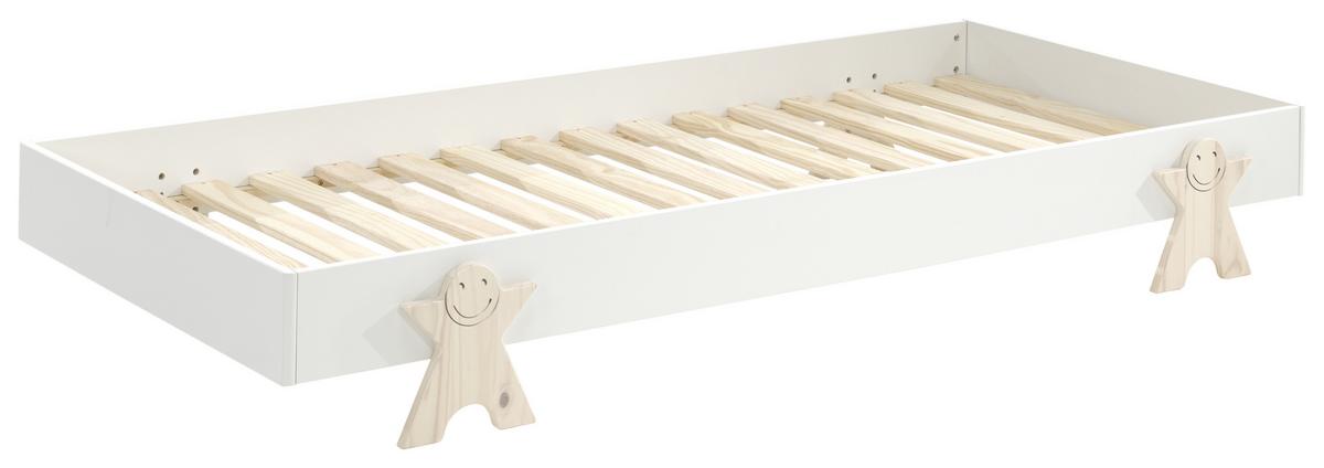 Kinder-/Juniorbett Modulo ca.90x200 cm Weiß - Weiß, MODERN, Holz/Holzwerkstoff (90/200cm) - MID.YOU