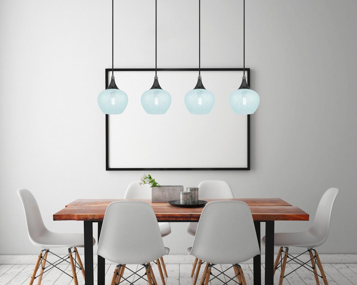 Hängeleuchte Maxy Schwarz/Chromfarben max.40Watt - Klar/Chromfarben, KONVENTIONELL, Glas/Kunststoff (99/18/120cm) - Globo