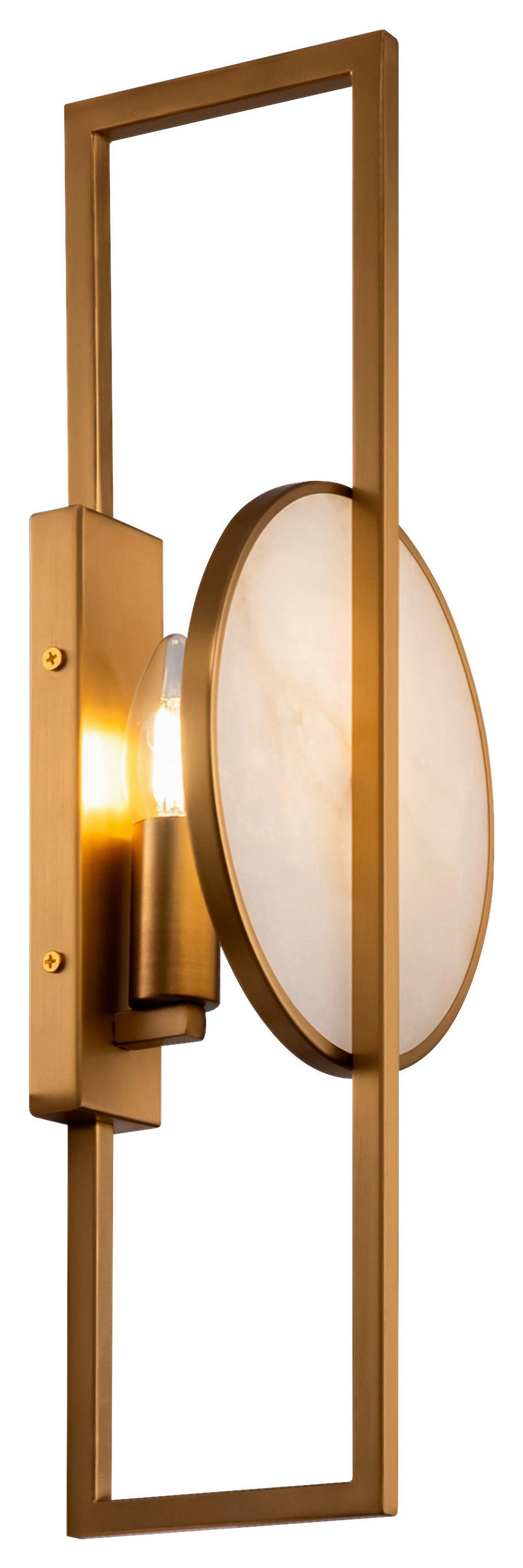 WANDLEUCHTE MARMO - Goldfarben, Trend, Stein/Metall (19/48/12cm) - MAYTONI