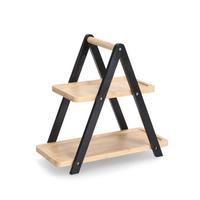 ETAŻERKA 25354 - czarny, Basics, drewno (34/17,2/32cm) - Zeller Present