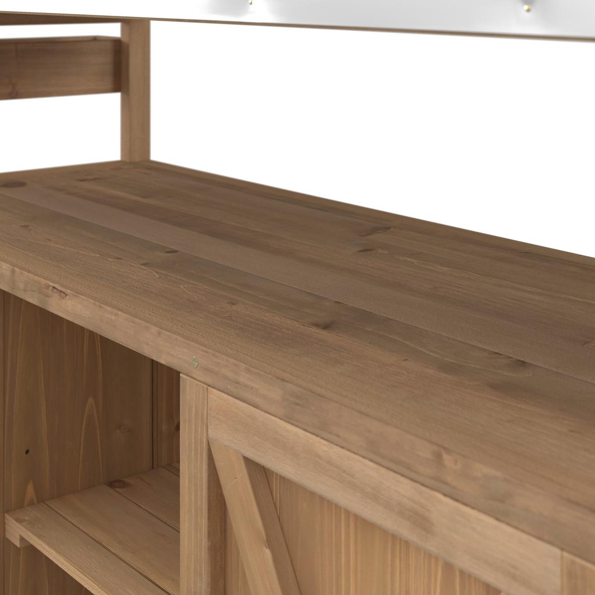 Gartenschrank Ali Tannenfarben aus Echtholz - Tannenholzfarben, MODERN, Holz/Metall (143/92/47cm) - Bessagi Garden