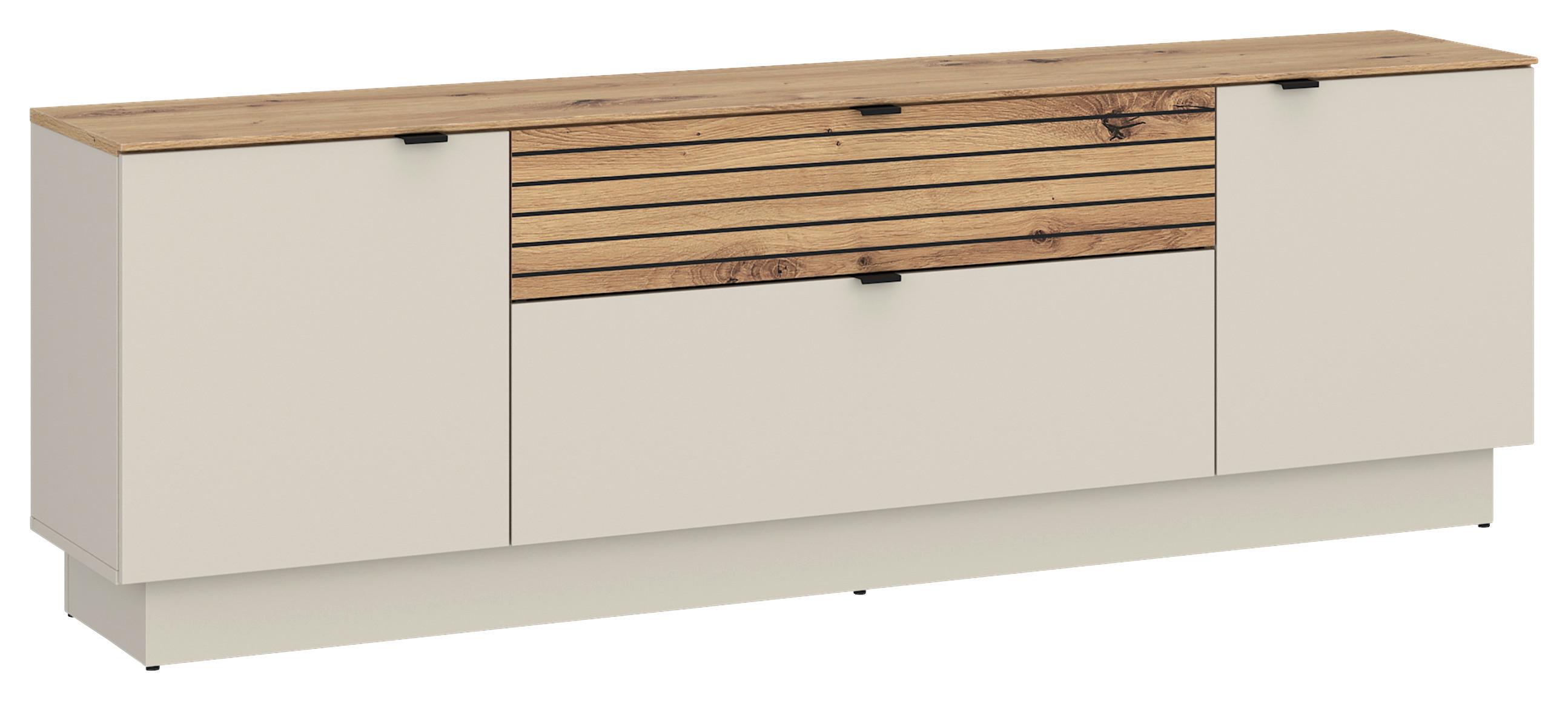 Tv Komoda Nexa - kašmir/hrast Artisan, Basics, drvni materijal/metal (180/59,5/40cm) - Modern Living