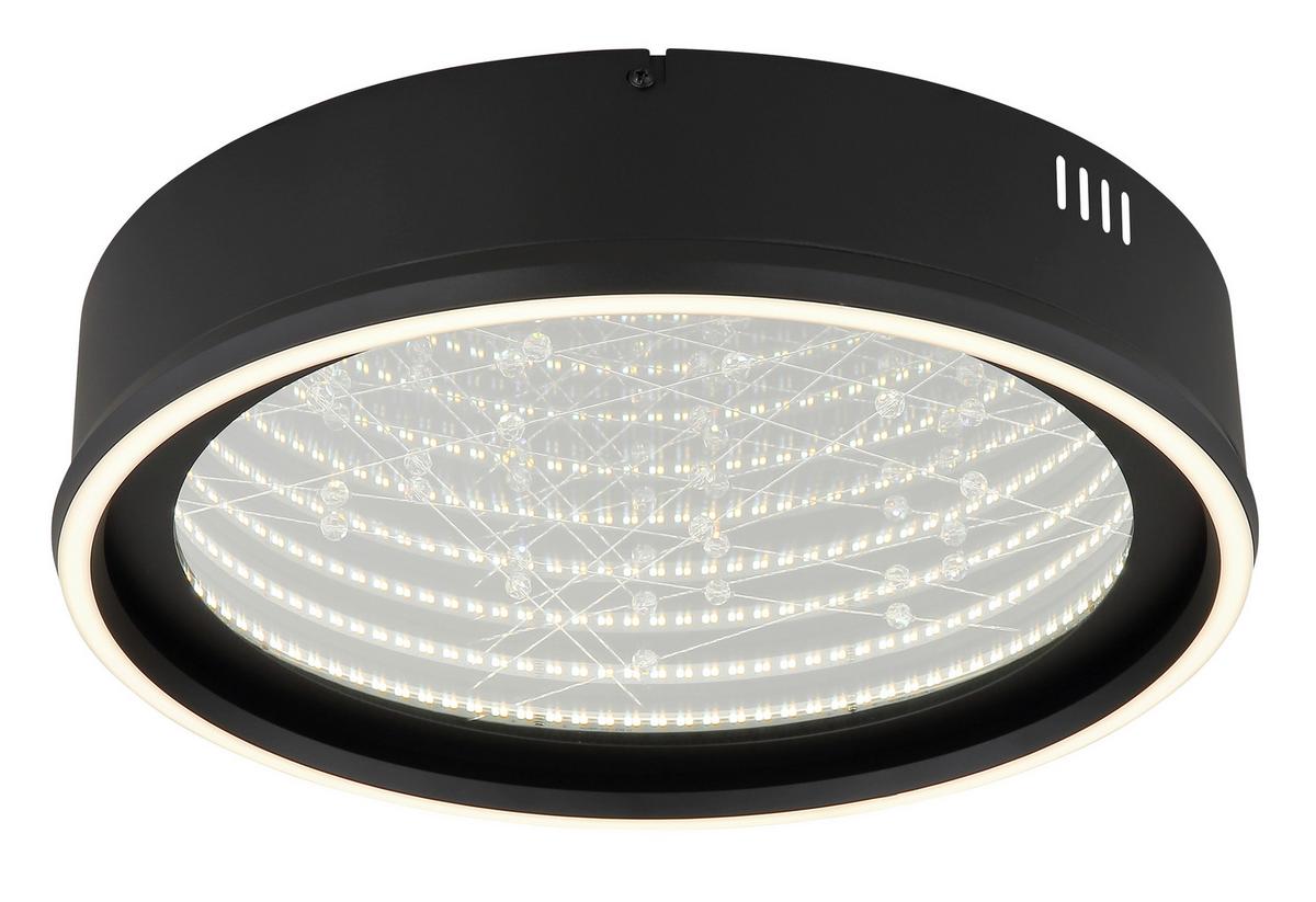 Led Stropna Svjetiljka Mirrora - bijela/prozirno, Design, staklo/metal (40/8,5cm) - Globo
