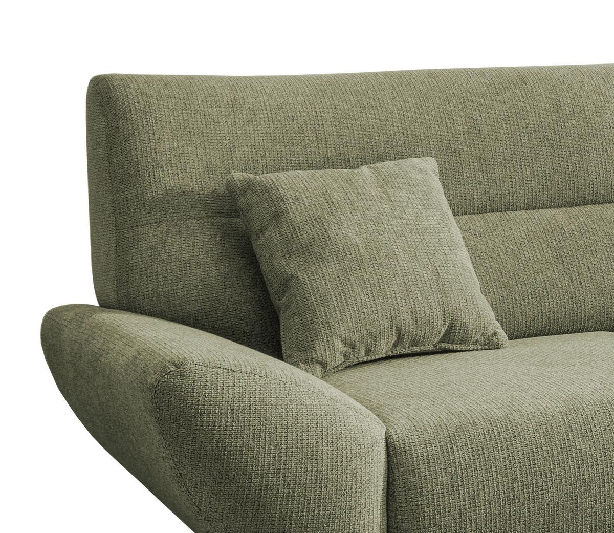 Wohnlandschaft Drago Grün Chenille - Wildeiche/Grün, MODERN, Holz/Textil (290/166cm) - MID.YOU