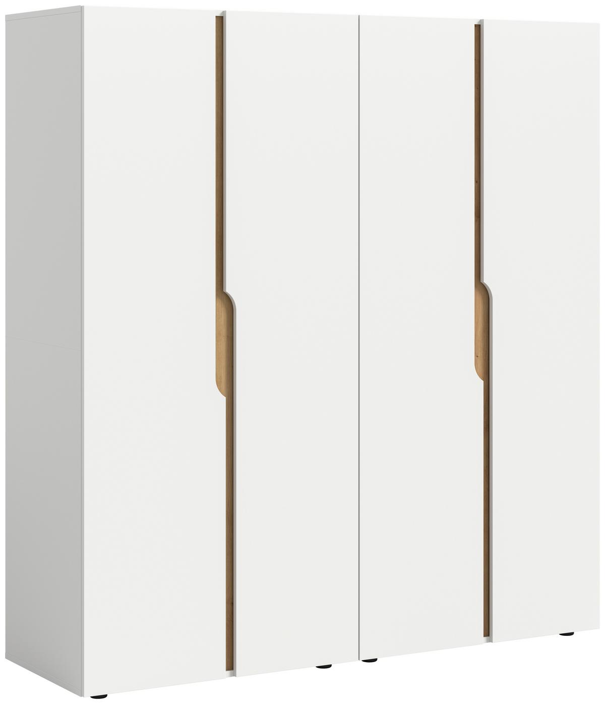 Drehtürenschrank ANGA Weiß - Weiß, MODERN, Holzwerkstoff (160/180/51cm) - MID.YOU