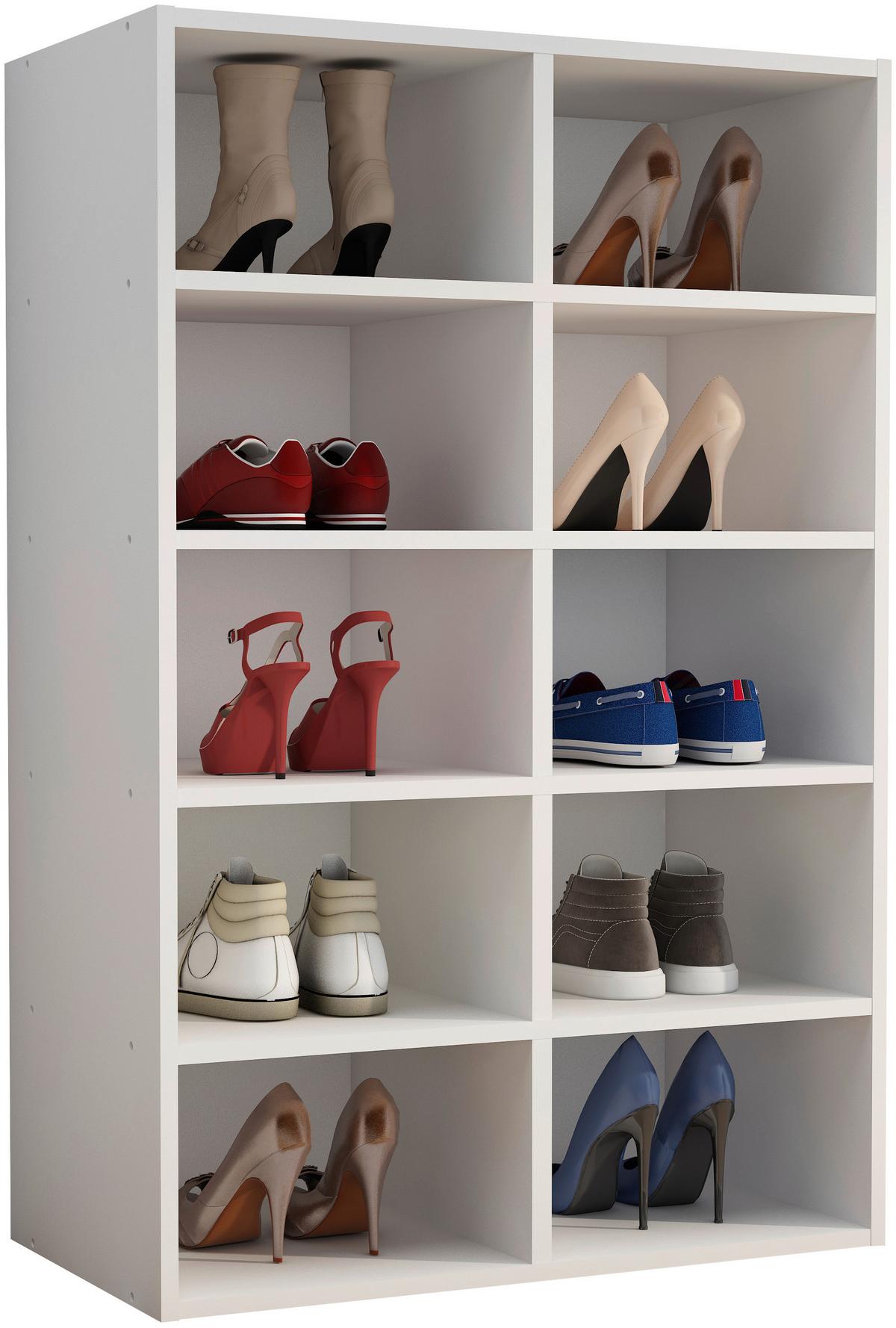 SCHUHREGAL HINSOL - Weiss, Design, Holzwerkstoff (55/84/30cm) - MID.YOU