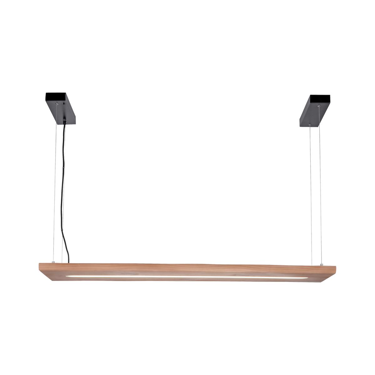 LAMPA WISZĄCA LED 2625-79 PALMA - kolor naturalny/czarny, Natur, tworzywo sztuczne/metal (120/30/120cm) - Paul Neuhaus