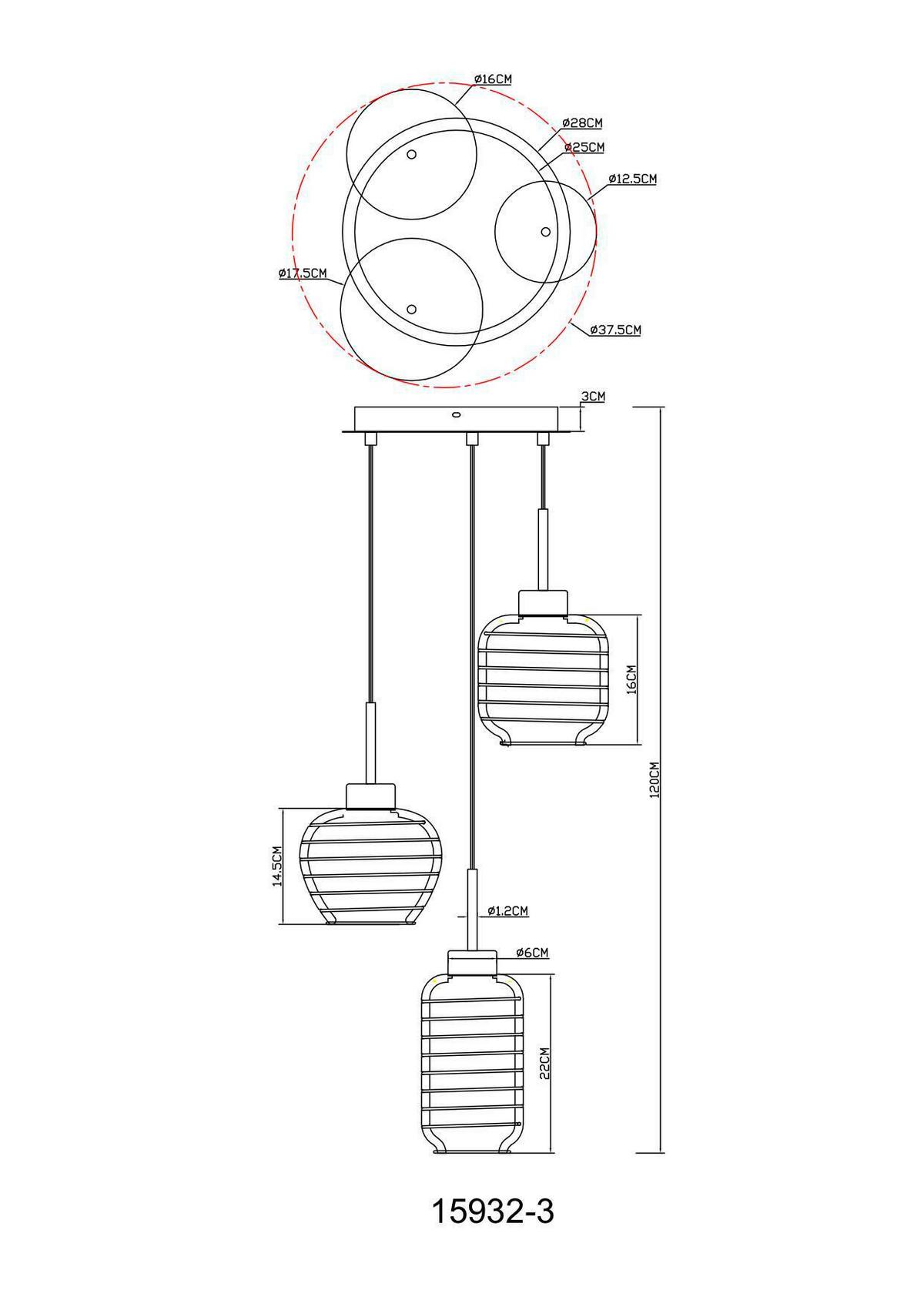 Viseća Svejtiljka Nesa - bijela/boje kroma, Basics, metal/plastika (37,5/120cm) - Globo