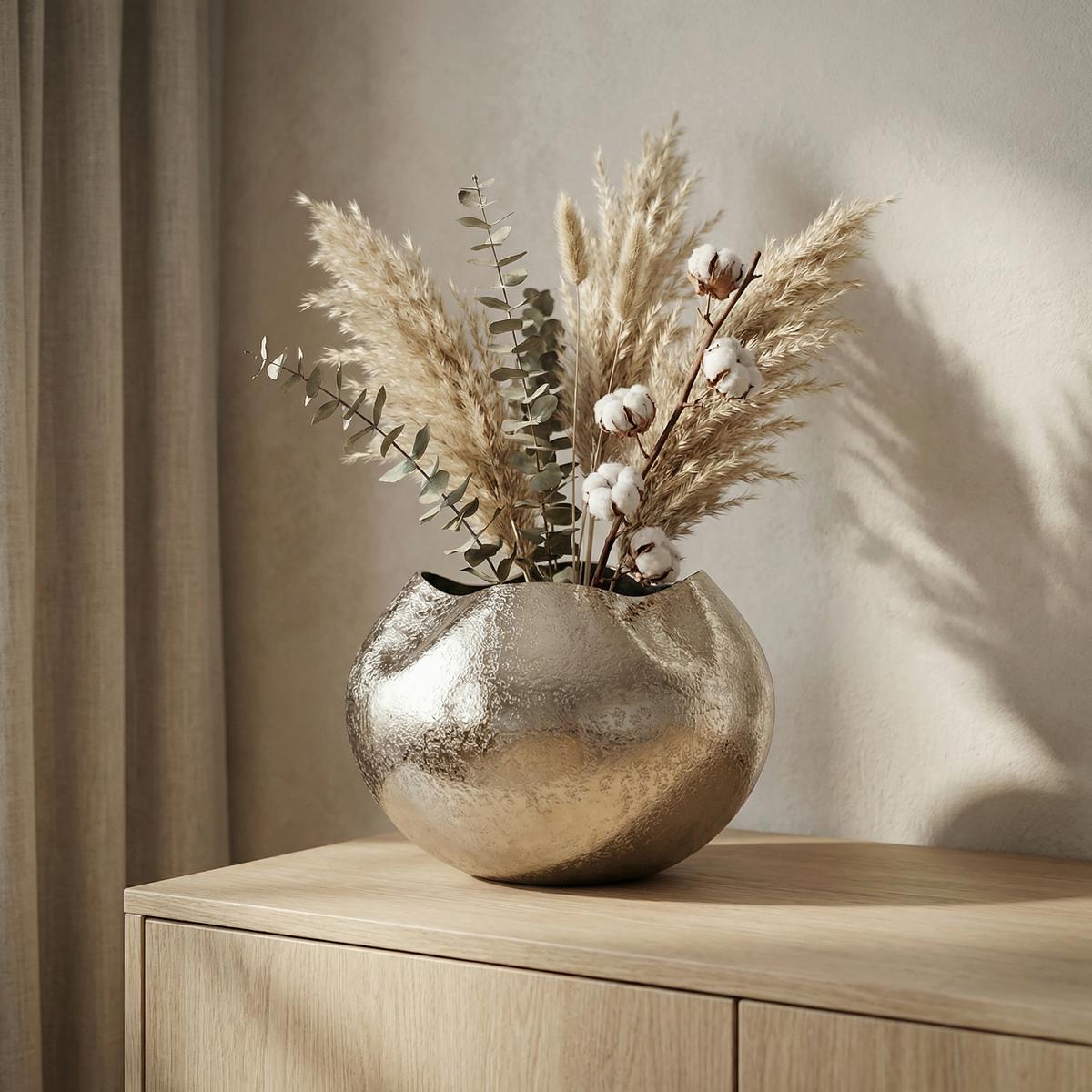Vase Wl7.550 - Silberfarben, Design, Metall (30/21cm) - MID.YOU