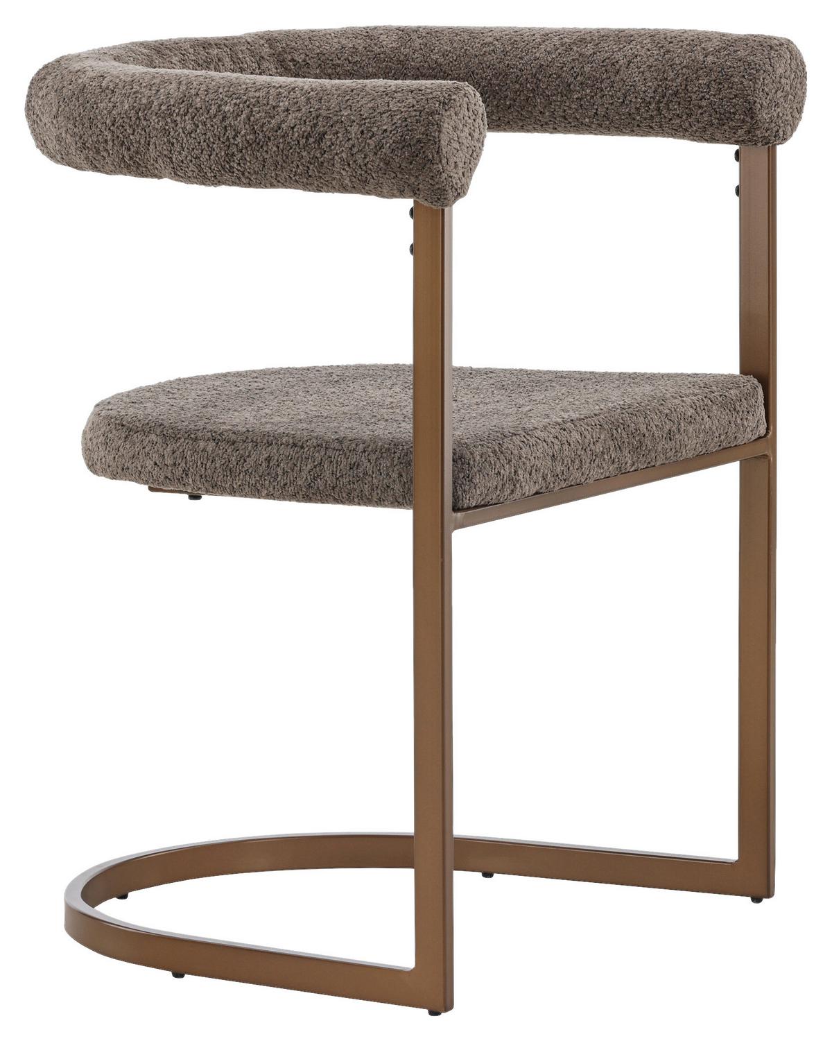 STUHL-SET MORNING - Braun/Grau, Design, Textil/Metall (65/75/54cm) - Livetastic