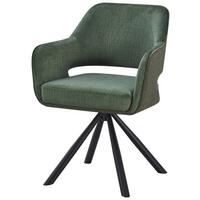 Armlehnstuhl Vanessa Grün - Schwarz/Grün, MODERN, Textil/Metall (61/84,5/60cm) - Mömax