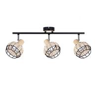 Reflektor Tajga - crna, Natur, drvo/metal (64/12/18cm)