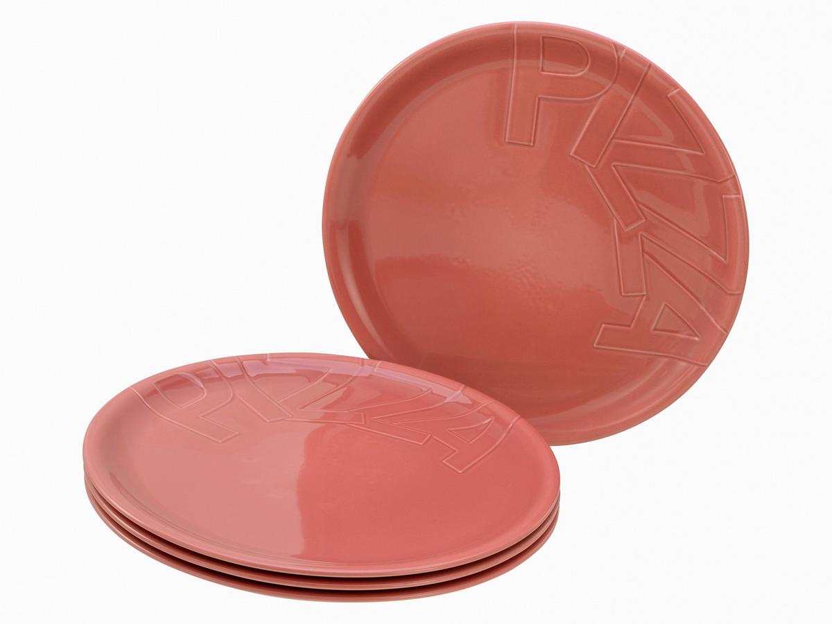 Set Krožnikov Za Pico Gourmet, 4-Delni - temno roza, Trend, keramika (32cm) - Creatable