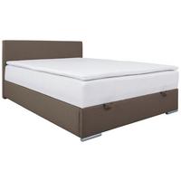 Tapecirani Krevet Cosi - boje blata/boje pijeska, Konvencionalno, drvo/metal (140/200cm)