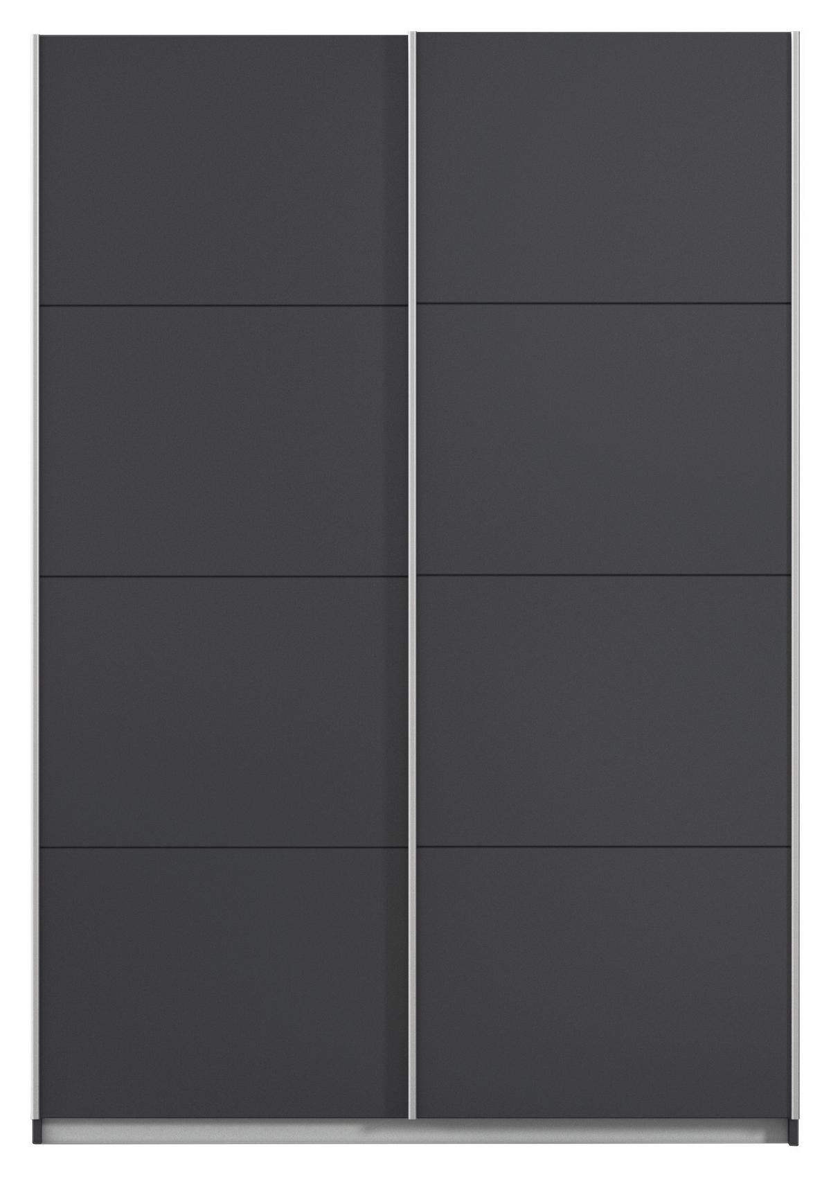 Ormar S Kliznim Vratima Subito - boje grafita/boje aluminija, Moderno, drvni materijal/metal (136/197/61cm) - Modern Living