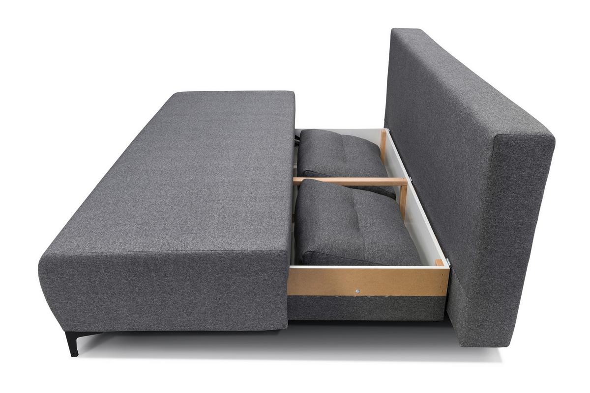 Zofa Boxspring Viera, Temno Siva, Ležišče, Predal - temno siva/črna, Moderno, kovina/tekstil (201/100/105cm) - Mömax