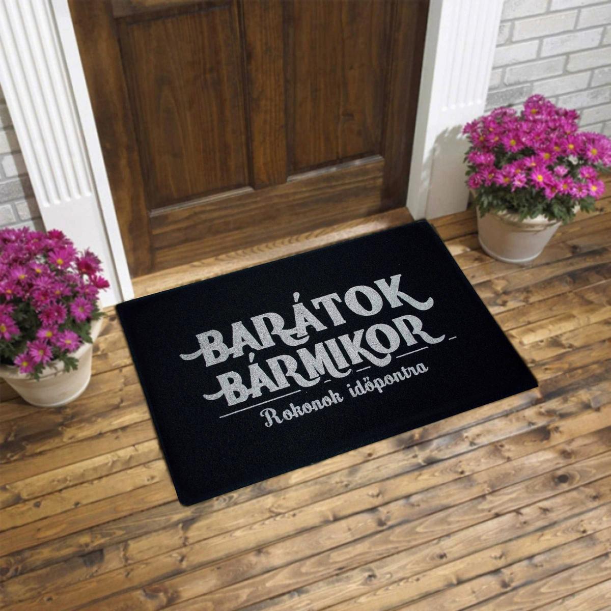 Lábtörlő Barátok Bármikor 40/60 - fekete/kék (40/60cm)