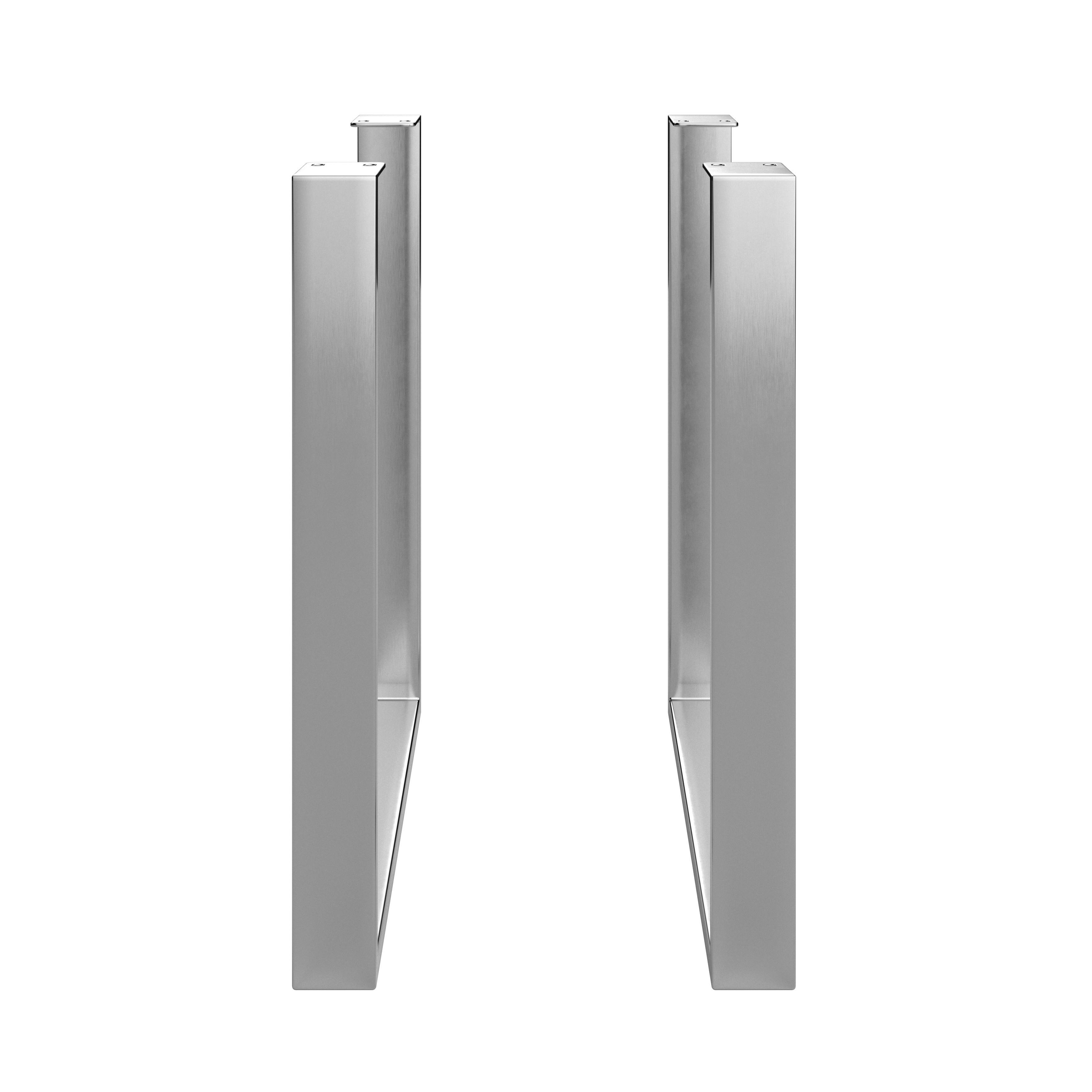 Tischgestell Noah Edelstahlfarben - Edelstahlfarben, Modern, Metall (78/72/7,5cm) - Mömax