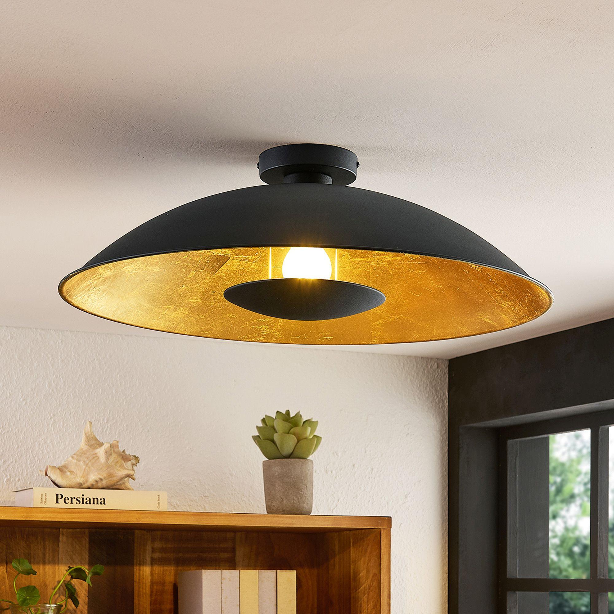 LAMPA SUFITOWA CRAWLEY *SBM* - czarny/kolor złoty, Design, metal (60/20cm) - Marama