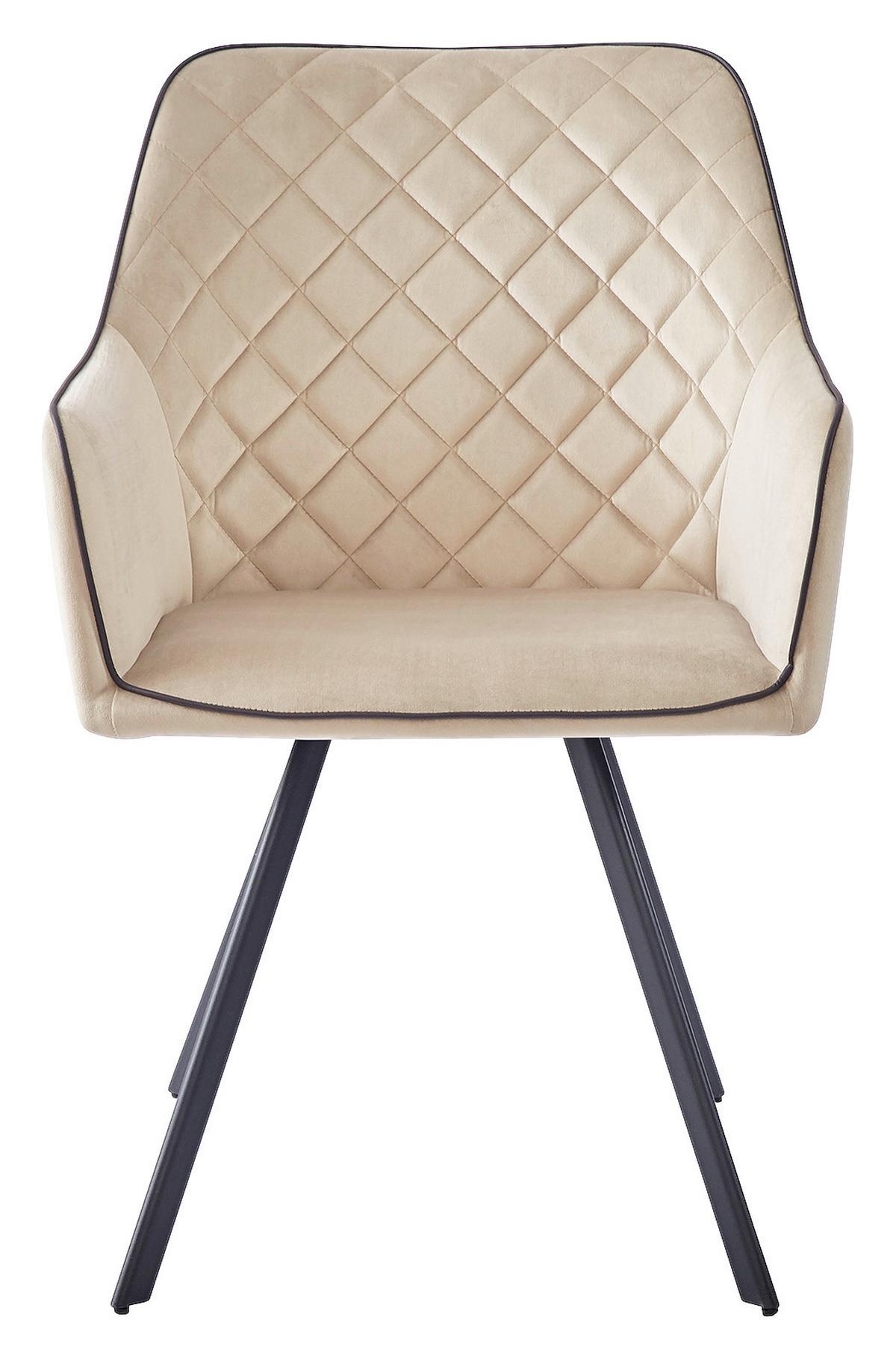 Karosszék Amber 125 - bézs/szürke, Modern, textil/fém (58/85/64,5cm) - Kayoom