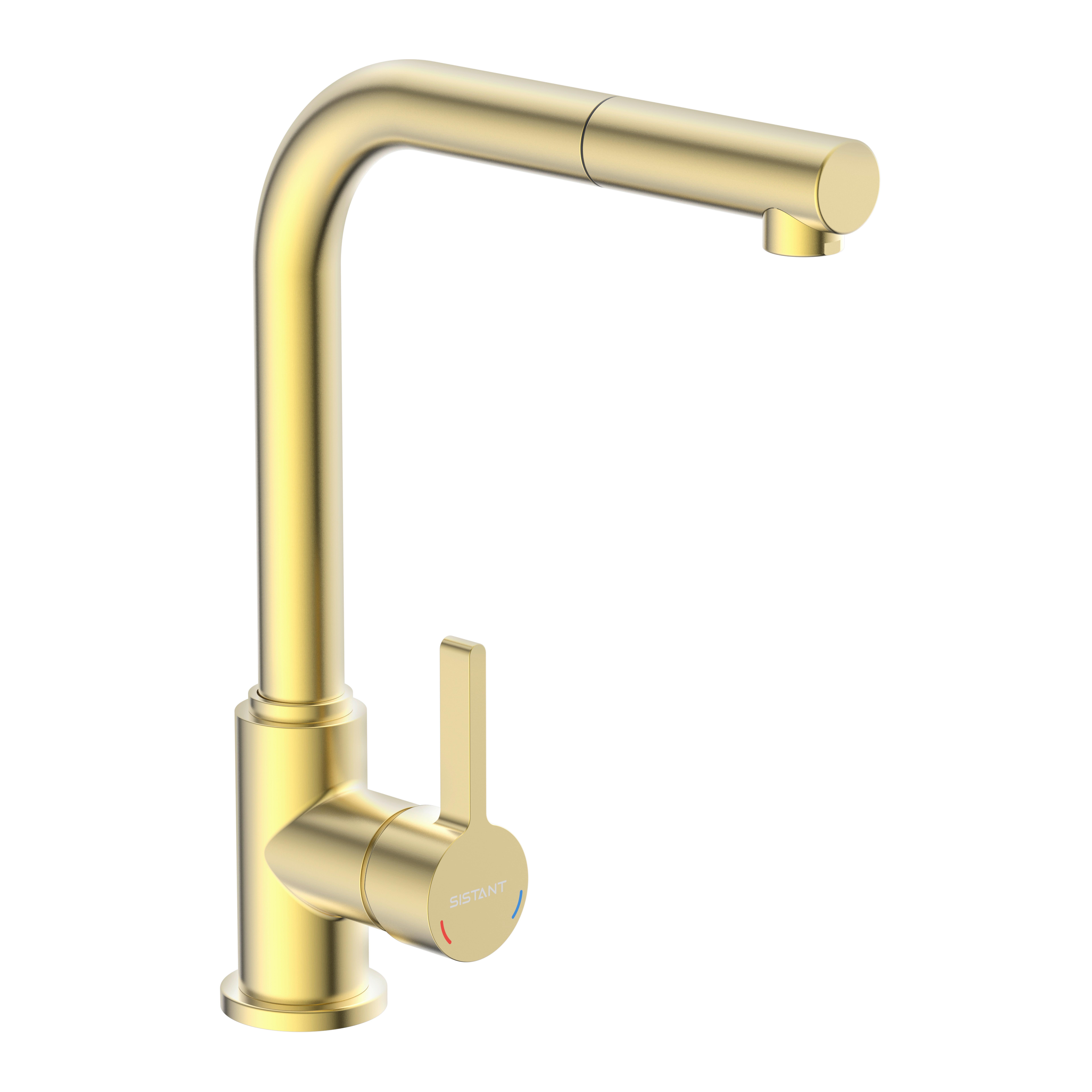 Küchenarmatur Sistant Oslo Goldfarben - Goldfarben, Basics, Metall (32,5cm) - Sistant