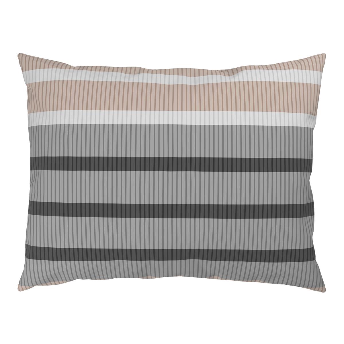 Lenjerie de pat Streif, cca. 140x200/50x70 cm - bej/negru, Konventionell, textil (140/200cm) - Mömax