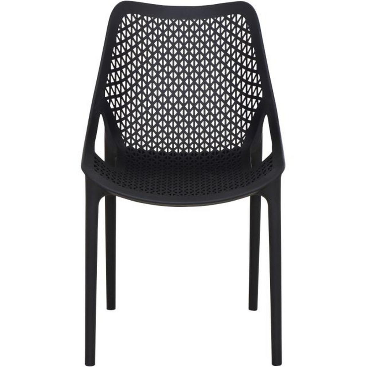 Gartenstuhl-Set District Anthrazit, 4er Set - Anthrazit, Basics, Kunststoff (60/81/50cm) - Siena Garden
